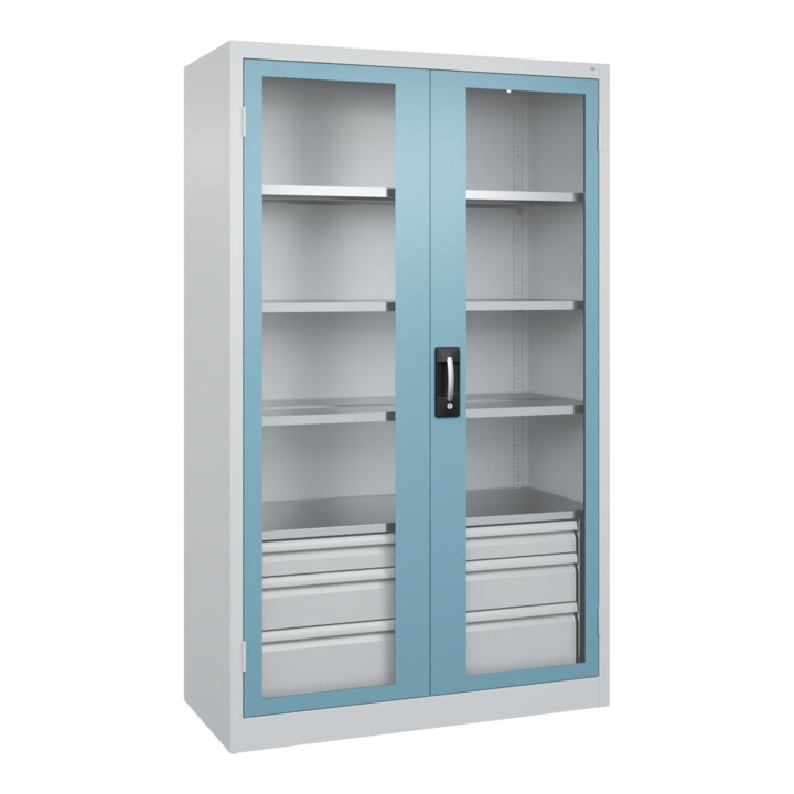 C+P Armoire lourde Acurado Pro 1950 x 1200 x 600 mm avec tiroirs