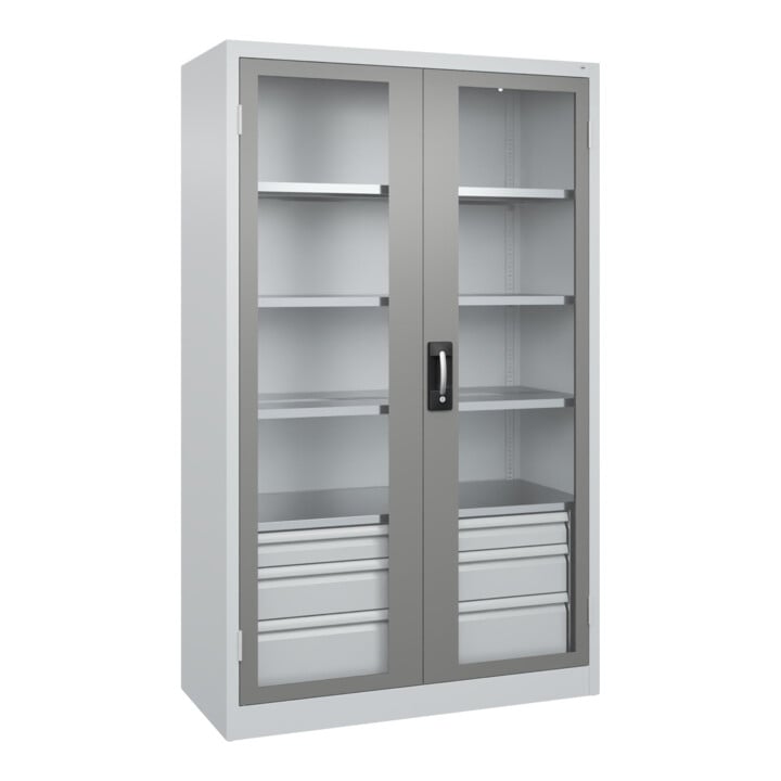 C+P Armoire lourde Acurado Pro 1950 x 1200 x 600 mm avec tiroirs