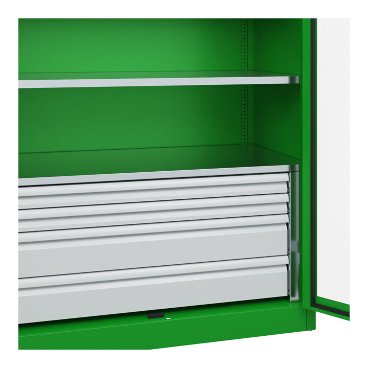 C+P Armoire lourde Acurado Pro 1950 x 1200 x 600 mm avec tiroirs