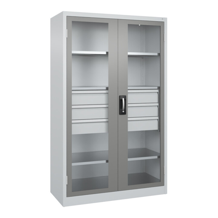 C+P Armoire lourde Acurado Pro 1950 x 1200 x 600 mm avec tiroirs