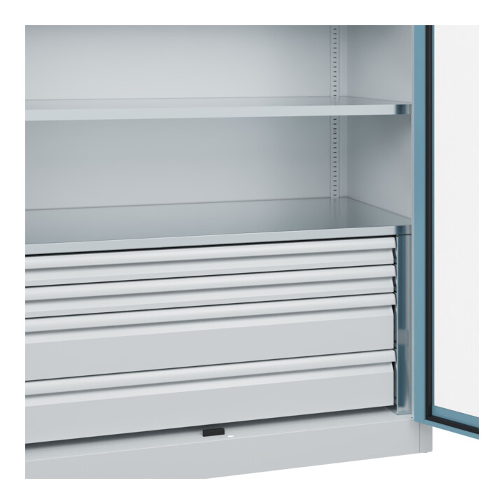 C+P Armoire lourde Acurado Pro 1950 x 1200 x 600 mm avec tiroirs