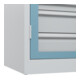 C+P Armoire lourde Acurado Pro 1950 x 1200 x 600 mm avec tiroirs