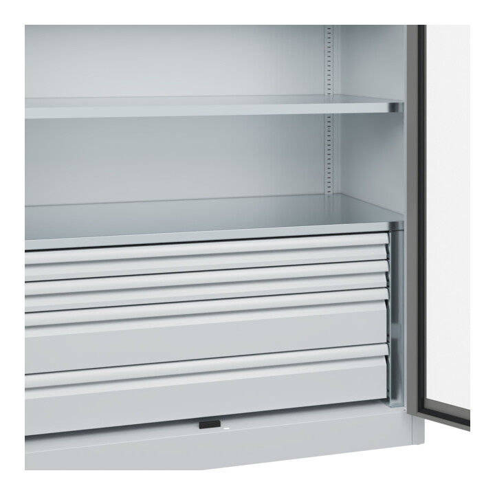 C+P Armoire lourde Acurado Pro 1950 x 1200 x 600 mm avec tiroirs