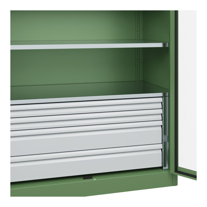 C+P Armoire lourde Acurado Pro 1950 x 1200 x 600 mm avec tiroirs