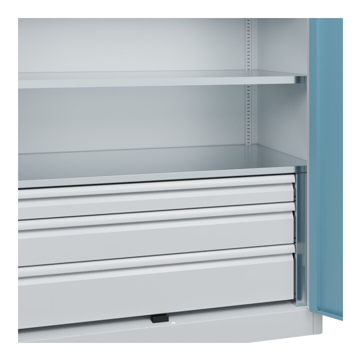 C+P Armoire lourde Acurado Pro 1950 x 1200 x 600 mm avec tiroirs
