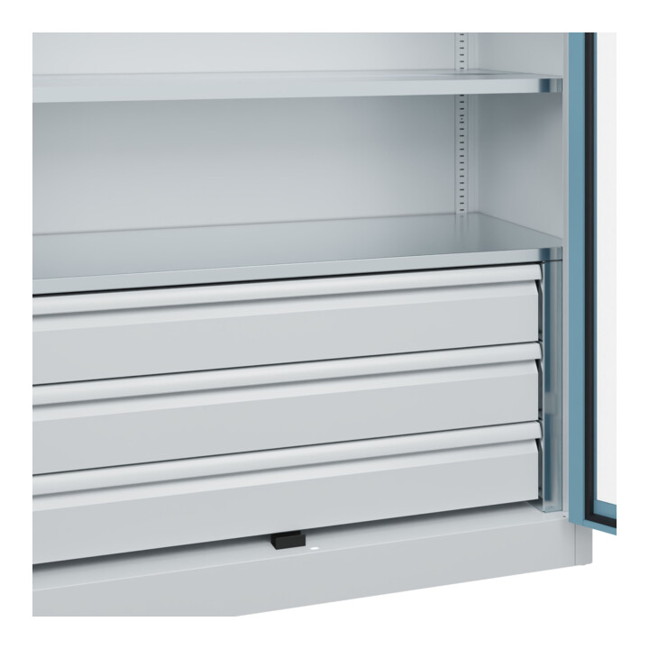 C+P Armoire lourde Acurado Pro 1950 x 1200 x 600 mm gris clair