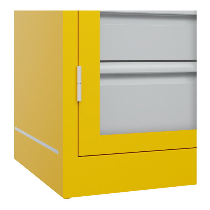 C+P Armoire lourde Acurado Pro 1950 x 1200 x 600 mm jaune signalisation