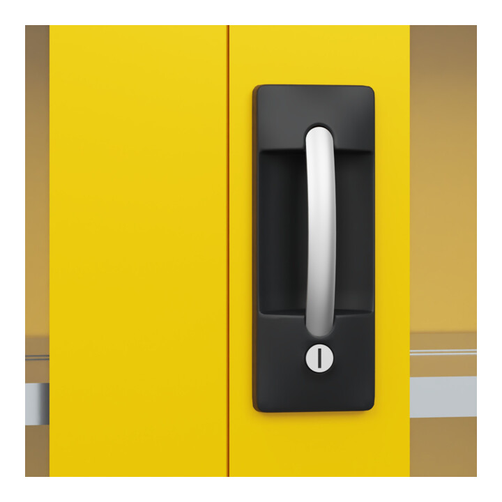 C+P Armoire lourde Acurado Pro 1950 x 1200 x 600 mm jaune signalisation
