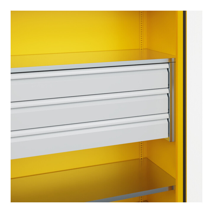 C+P Armoire lourde Acurado Pro 1950 x 1200 x 600 mm jaune signalisation