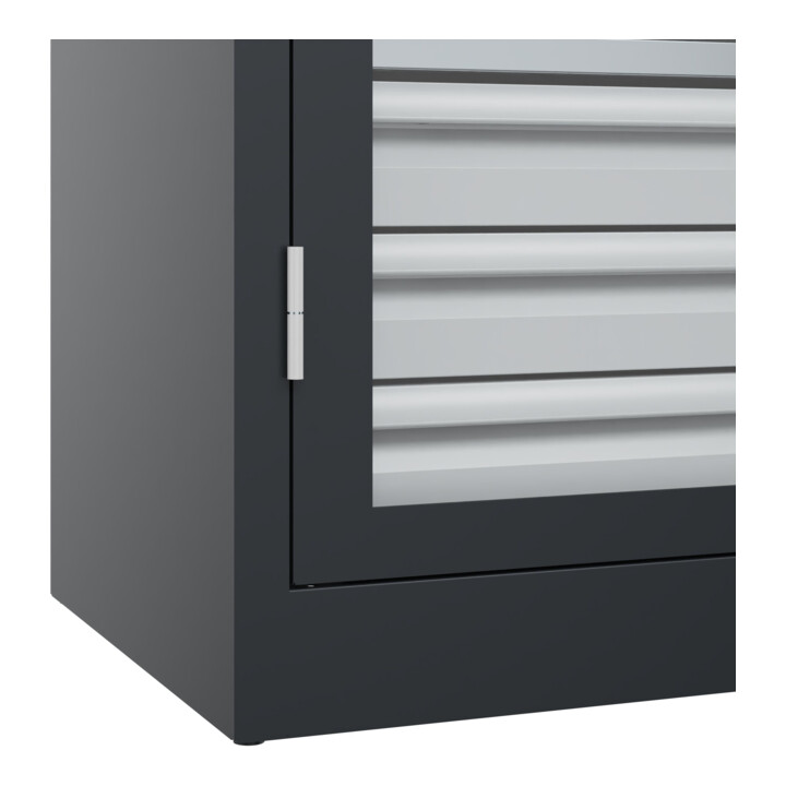 C+P Armoire lourde Acurado Pro 1950 x 1200 x 600 mm noir-gris