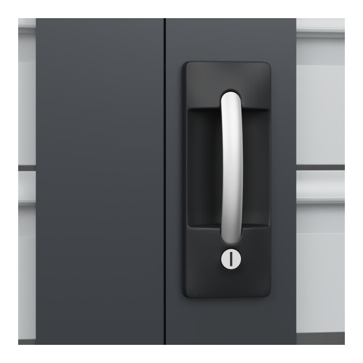 C+P Armoire lourde Acurado Pro 1950 x 1200 x 600 mm noir-gris