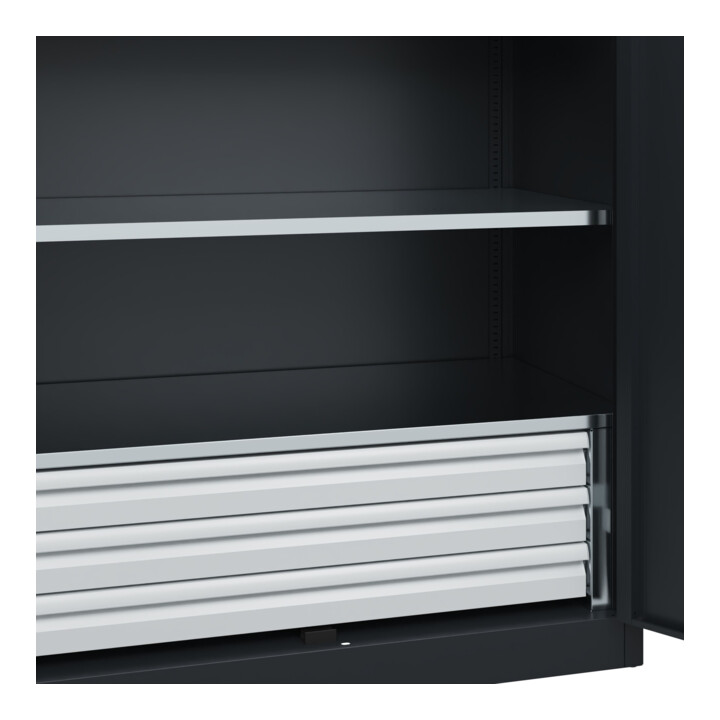 C+P Armoire lourde Acurado Pro 1950 x 1200 x 600 mm noir-gris