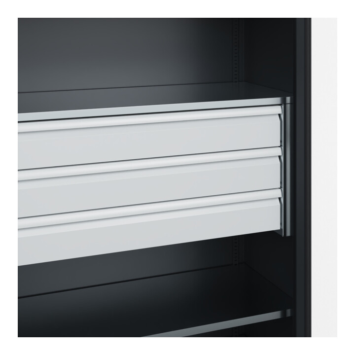 C+P Armoire lourde Acurado Pro 1950 x 1200 x 600 mm noir-gris