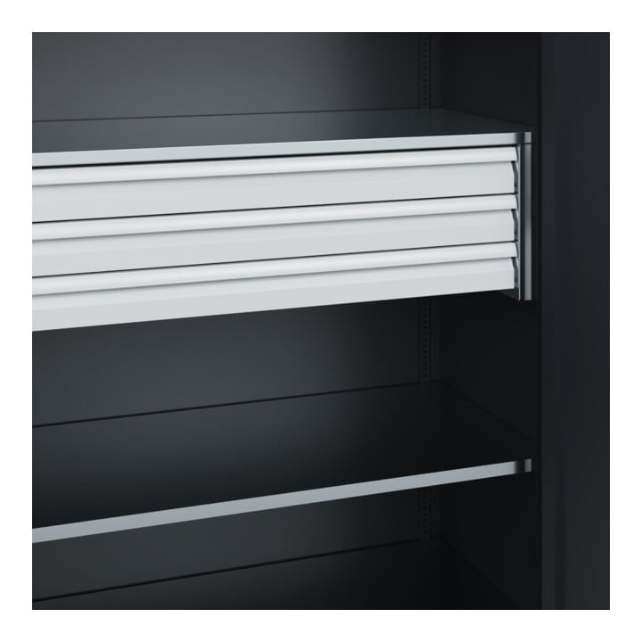 C+P Armoire lourde Acurado Pro 1950 x 1200 x 600 mm noir-gris