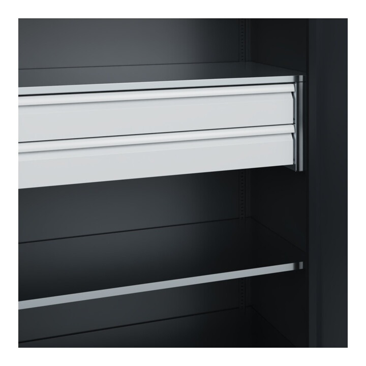 C+P Armoire lourde Acurado Pro 1950 x 1200 x 600 mm noir-gris