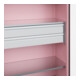 C+P Armoire lourde Acurado Pro 1950 x 1200 x 600 mm rose clair