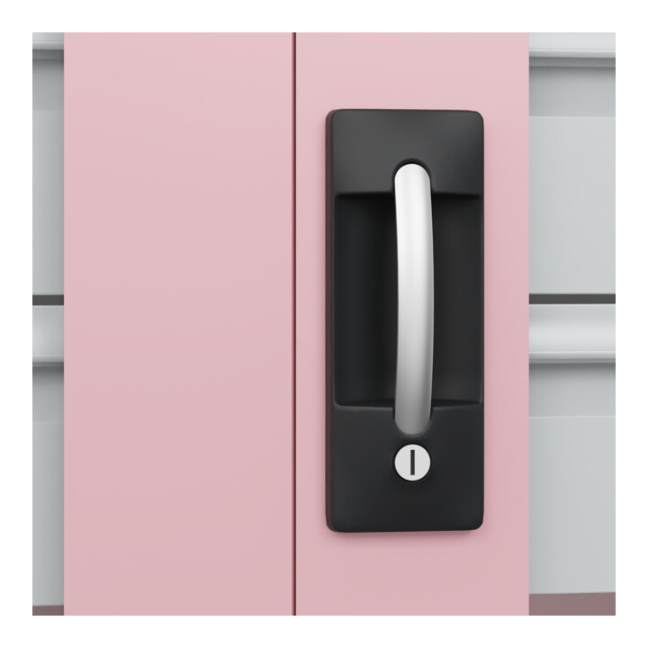 C+P Armoire lourde Acurado Pro 1950 x 1200 x 600 mm rose clair