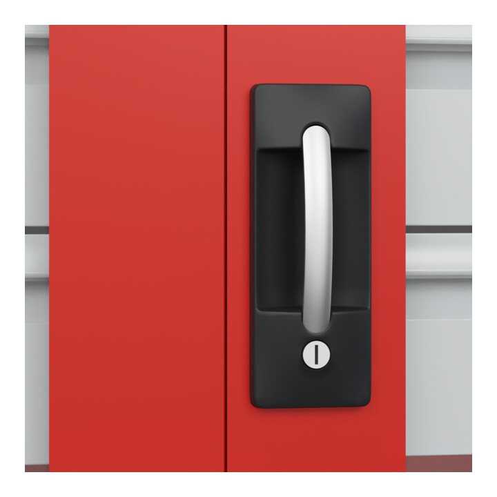 C+P Armoire lourde Acurado Pro 1950 × 1200 × 600 mm rouge