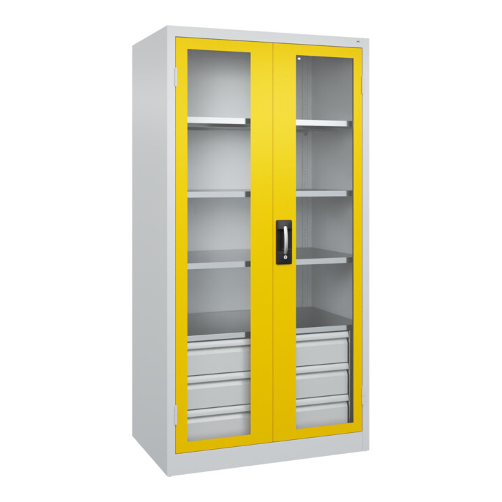 C+P Armoire lourde Acurado Pro avec tiroirs 1950 x 1000 x 600 mm 7035/1023
