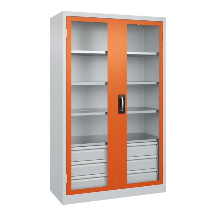 C+P Armoire lourde Acurado Pro avec tiroirs 1950 x 1200 x 500 mm 7035/2004