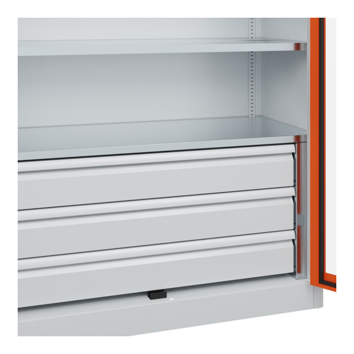 C+P Armoire lourde Acurado Pro avec tiroirs 1950 x 1200 x 500 mm 7035/2004