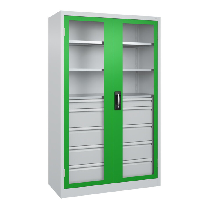 C+P Armoire lourde Acurado Pro avec tiroirs 1950 x 1200 x 500 mm 7035/6037