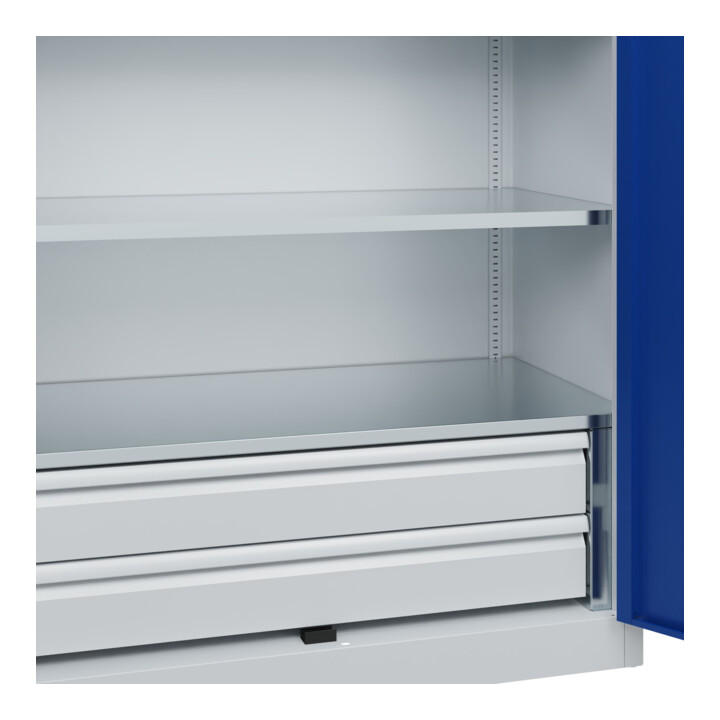 C+P Armoire lourde Acurado Pro avec tiroirs 1950 × 1200 × 600 mm 7035/5010