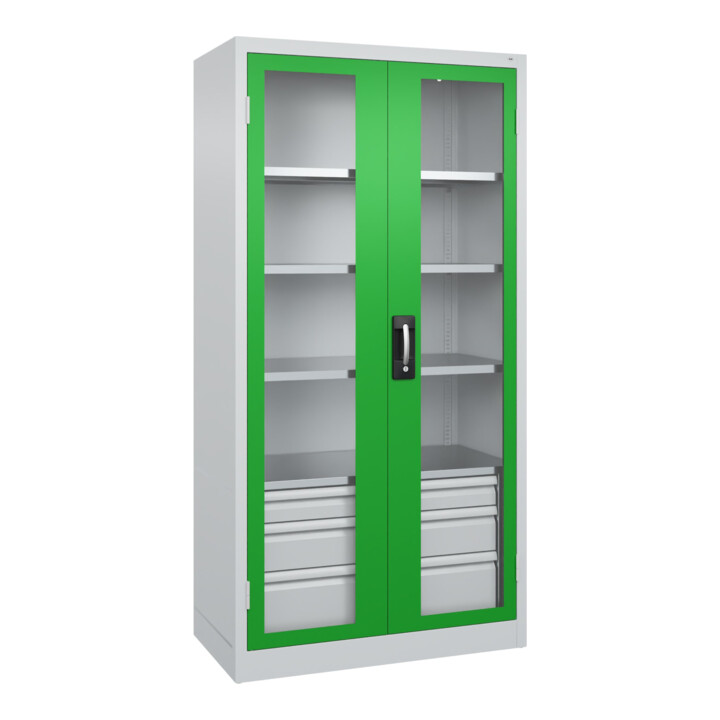 C+P Armoire lourde avec tiroirs Acurado Pro 1950 x 1000 x 500 mm 7035/6037