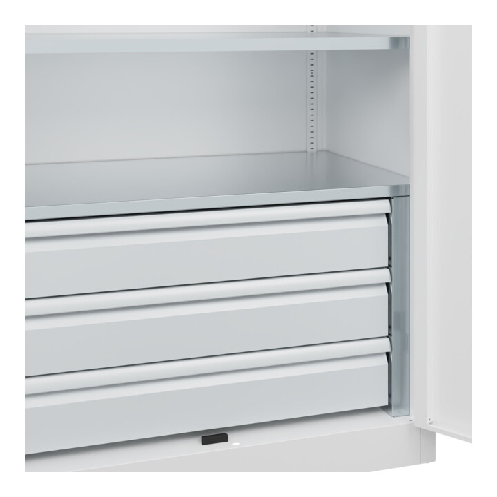 C+P Armoire lourde avec tiroirs Acurado Pro 1950 x 1000 x 600 mm 9016/9016