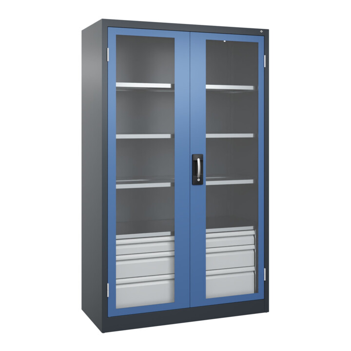 C+P Armoire lourde avec tiroirs Acurado Pro 1950 x 1200 x 600 mm 7016/5010
