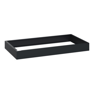 C+P auf 100mm hohem Sockel 100x1000x500mm Sockelfarbe RAL 7021 Schwarzgrau Material Unterbau Kunststoff