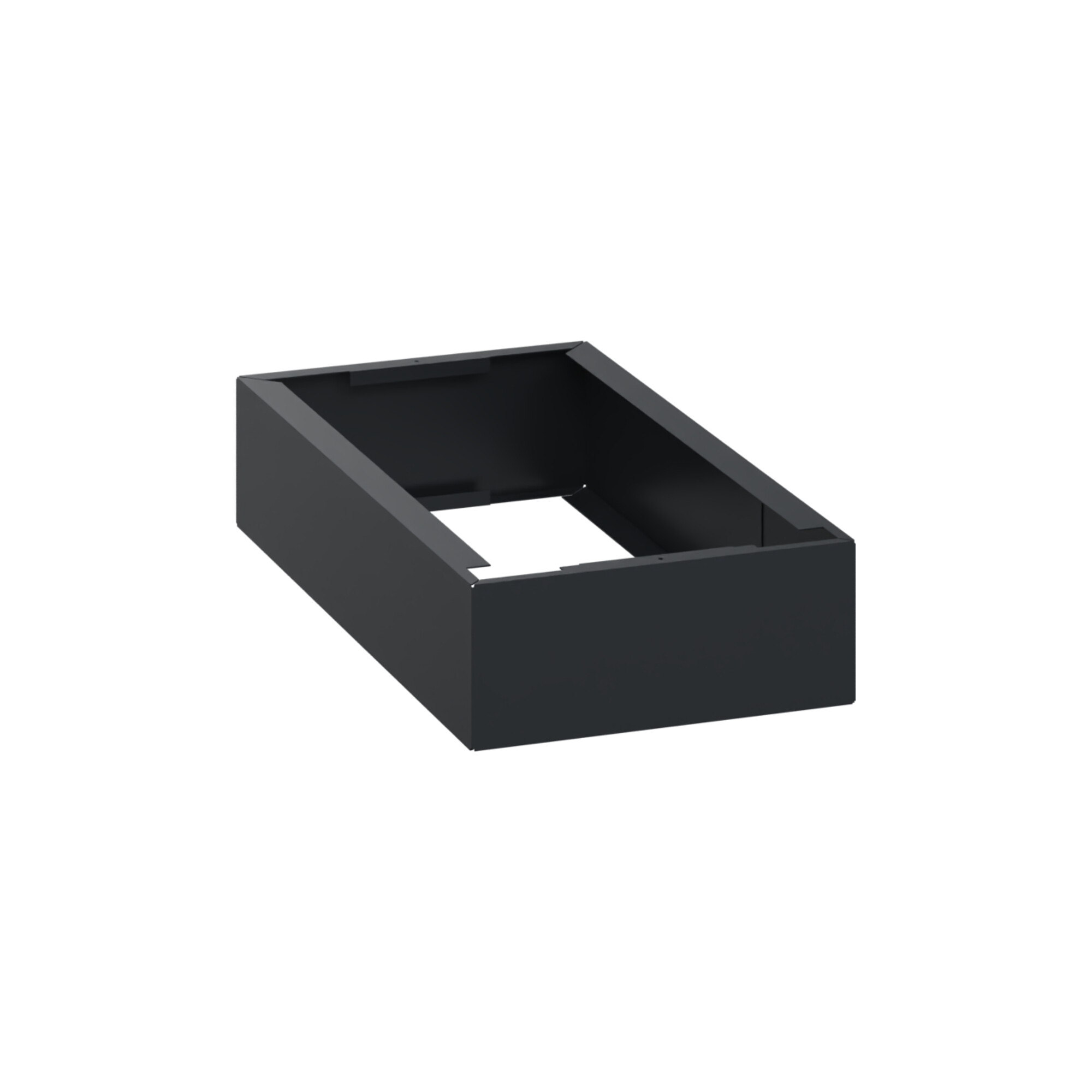 C+P auf 100mm hohem Sockel 100x250x500mm Sockelfarbe RAL 7021 Schwarzgrau Material Unterbau Kunststoff ; C + P Möbelsysteme
