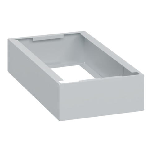 C+P auf 100mm hohem Sockel 100x250x500mm Sockelfarbe RAL 7035 Lichtgrau Material Unterbau Kunststoff