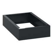 C+P auf 100mm hohem Sockel 100x300x500mm Sockelfarbe RAL 7021 Schwarzgrau Material Unterbau Kunststoff