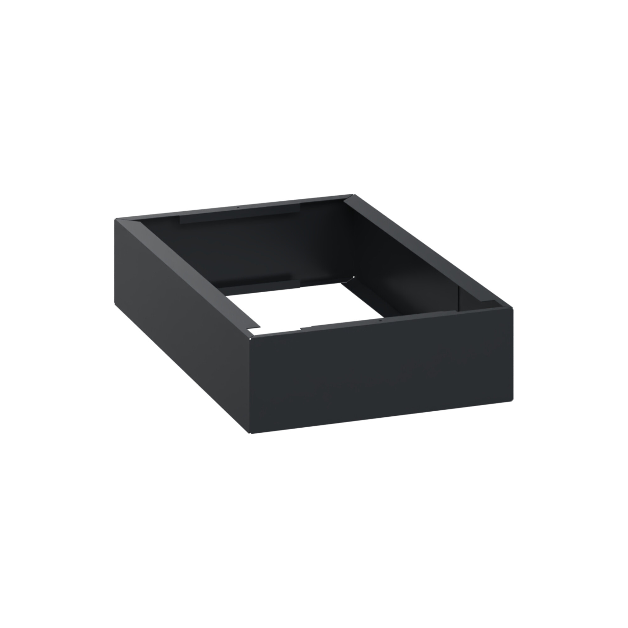 C+P auf 100mm hohem Sockel 100x300x500mm Sockelfarbe RAL 7021 Schwarzgrau Material Unterbau Stahl ; C + P Möbelsysteme