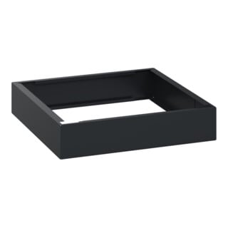 C+P auf 100mm hohem Sockel 100x500x500mm Sockelfarbe RAL 7021 Schwarzgrau Material Unterbau Kunststoff