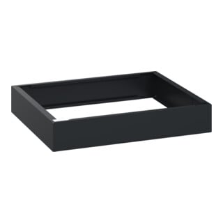 C+P auf 100mm hohem Sockel 100x600x500mm Sockelfarbe RAL 7021 Schwarzgrau Material Unterbau Kunststoff