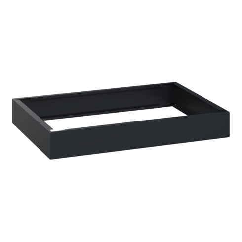 C+P auf 100mm hohem Sockel 100x750x500mm Sockelfarbe RAL 7021 Schwarzgrau Material Unterbau Kunststoff