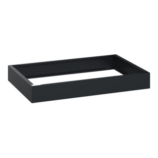 C+P auf 100mm hohem Sockel 100x800x500mm Sockelfarbe RAL 7021 Schwarzgrau Material Unterbau Kunststoff
