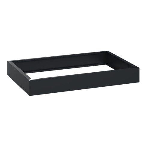 C+P auf 100mm hohem Sockel 100x800x500mm Sockelfarbe RAL 7021 Schwarzgrau Material Unterbau Kunststoff