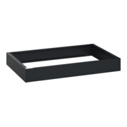 C+P auf 100mm hohem Sockel 100x800x500mm Sockelfarbe RAL 7021 Schwarzgrau Material Unterbau Kunststoff