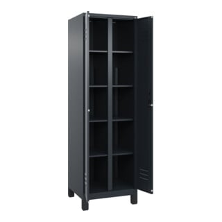 C+P Aufbewahrungsspind Classic PLUS 2 Abteile 1950 x 600 x 500 mm 7016/7016