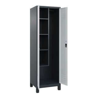 C+P Aufbewahrungsspind Classic PLUS 2 Abteile 1950 x 600 x 500 mm 7016/7035