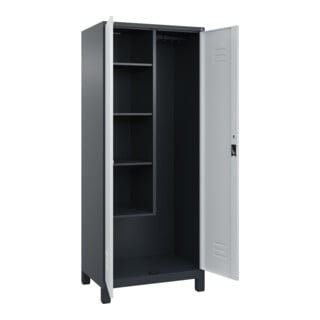 C+P Aufbewahrungsspind Classic PLUS 2 Abteile 1950 x 800 x 500 mm 7016/7035