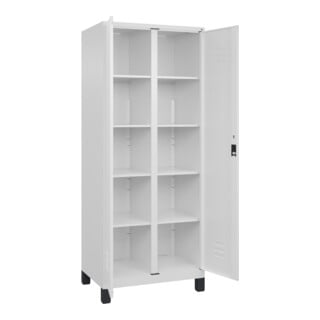 C+P Aufbewahrungsspind Classic PLUS 2 Abteile 1950 x 800 x 500 mm 9016/9016