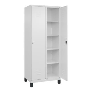 C+P Aufbewahrungsspind Classic PLUS 2 Abteile 1950 x 800 x 500 mm weiß
