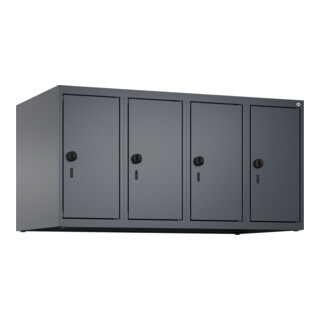 C+P Aufsatzschrank, 7016/7016 500x1000x500mm Verschluss Sicherheits-Drehriegel 4 Abteile