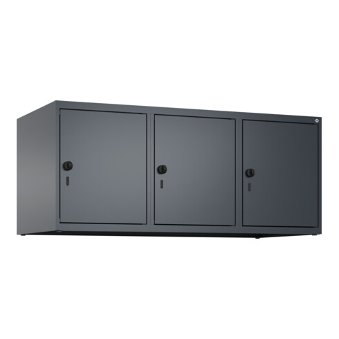 C+P Aufsatzschrank, 7016/7016 500x1200x500mm Verschluss Sicherheits-Drehriegel 3 Abteile