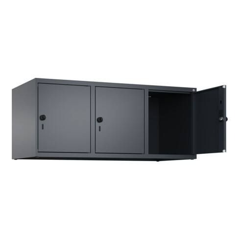 C+P Aufsatzschrank, 7016/7016 500x1200x500mm Verschluss Sicherheits-Drehriegel 3 Abteile