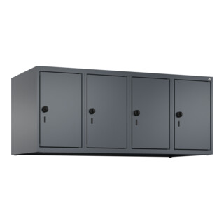 C+P Aufsatzschrank, 7016/7016 500x1200x500mm Verschluss Sicherheits-Drehriegel 4 Abteile